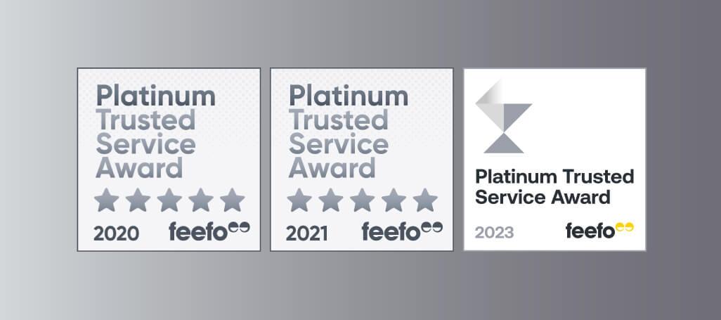 First Response Finance delighted to receive Feefo Platinum Trusted Service Award 2023